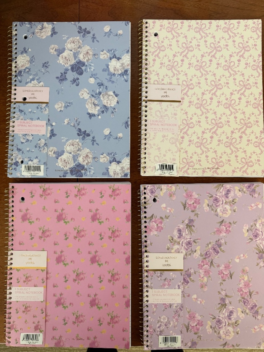 NEW NWT LOT OF 4 LSF LOVESHACKFANCY X TARGET YOOBI NOTEBOOKS